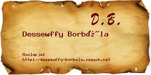 Dessewffy Borbála névjegykártya